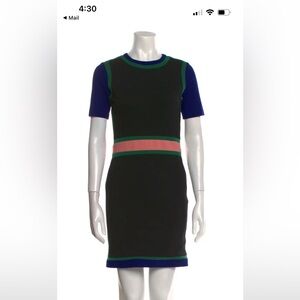 Dress BLK with Pink and Green Accents. Designer Camilla and Mark. Size XS/Sm.